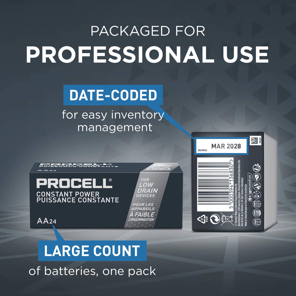 Duracell Aa Procell Alkaline Batteries Model Pc1500 - Non Rechargeable Other Duracell