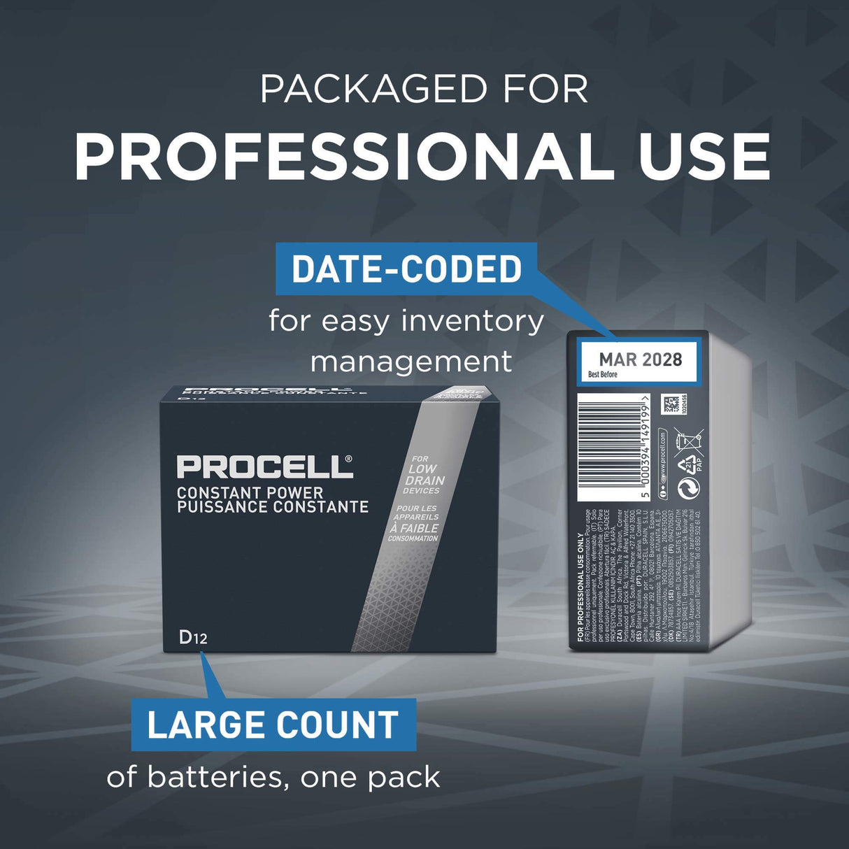 Duracell D Procell Alkaline Batteries Model Pc1300 - Non Rechargeable Other Duracell