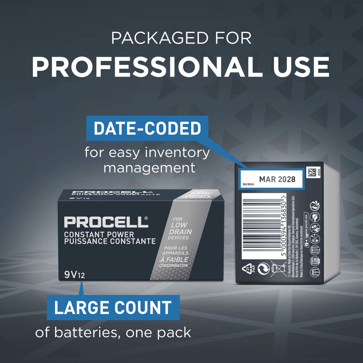 Duracell Procell 9 Volt Alkaline Battery Pc1604 - Non Rechargeable Other Duracell