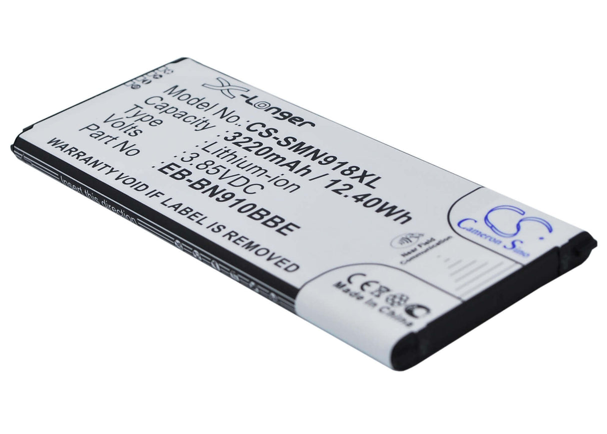 3.85V, Li-ion, 3220mAh, SmartPhone battery fits Samsung, (Black),Eb-bn910bbe, Galaxy Note 4, Sm-n910a, 12.4Wh Mobile, SmartPhone Cameron Sino Technology Limited (Smartphone)
