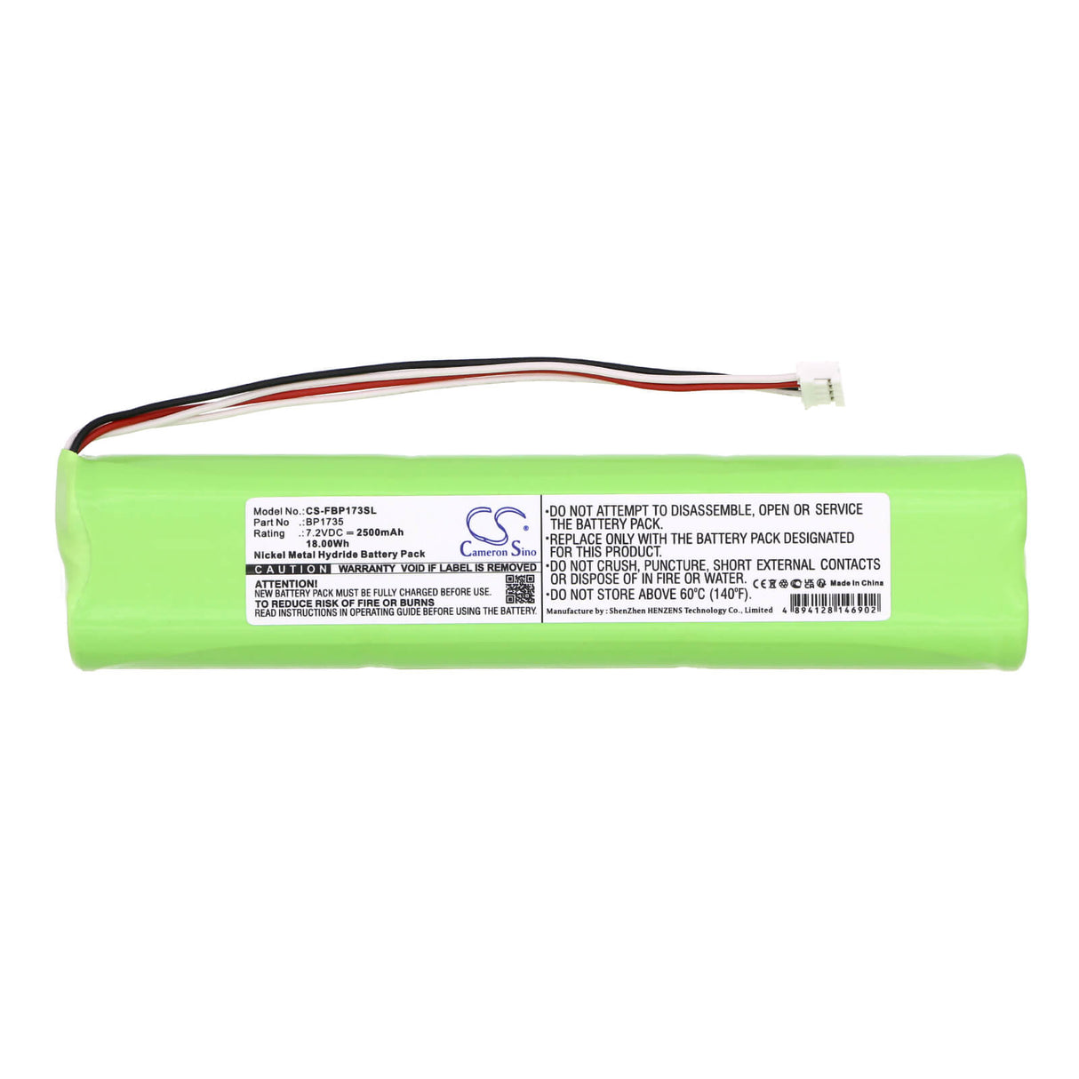 Batterie d'équipement pour Fluke, Biomédical 7.2v, 2500mah - 18.00wh Équipement, Enquête, Test Cameron Sino Technology Limited