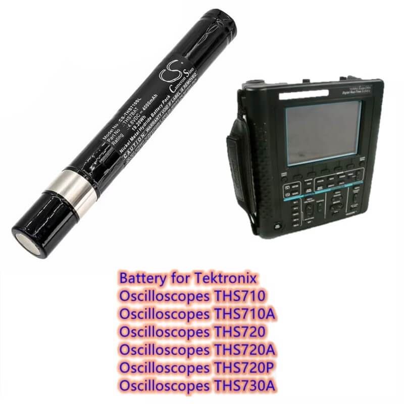 Batterie d'équipement pour Tektronix, Oscilloscopes Ths710, Oscilloscopes Ths710a 4.8v, 4000mah - 19.20wh Équipement, Enquête, Test Cameron Sino Technology Limited