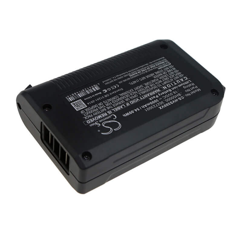 18.0V, Li-ion, 3000mAh, Vacuum battery fits Hoover, Bh50010 Platinum Collection Co, Bh50015 Platinum Collection Li, Platinum Linx, 54.00Wh Vacuum Cameron Sino Technology Limited (Suspended)