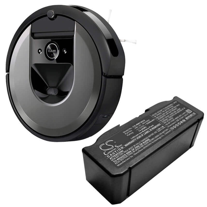 Extended vacuum battery For Irobot Roomba E5 I7 Roomba I7 I7+ 14.4v, 5200mah - 74.88wh Vacuum Cameron Sino Technology Limited