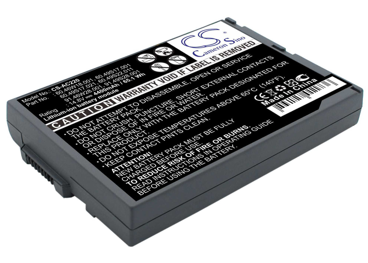 Grey Battery For Acer Travelmate 220, Travelmate 222, Travelmate 234 14.8v, 4400mah - 65.12wh Notebook, Laptop Cameron Sino Technology Limited (Suspended)