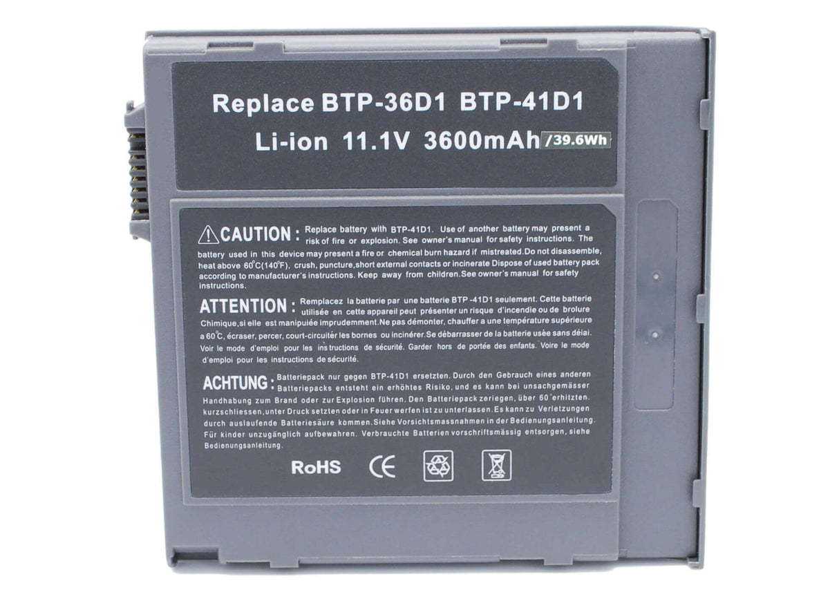 Grey Battery For Acer Travelmate 350, Travelmate 351, Travelmate 352 11.1v, 3600mah - 39.96wh Notebook, Laptop Cameron Sino Technology Limited