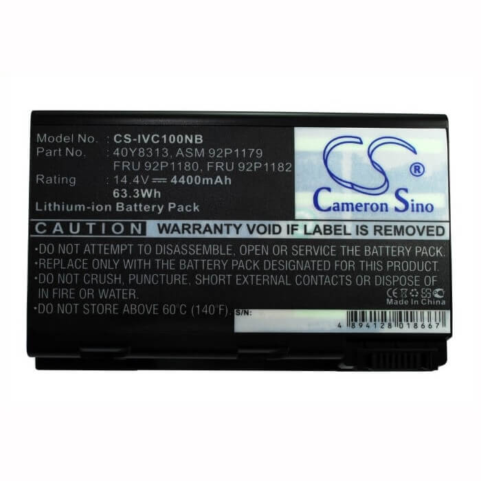 Grey Battery For Lenovo 3000 C100 0761, 3000 C100 14.4v, 4400mah - 63.36wh Notebook, Laptop Cameron Sino Technology Limited (Suspended)