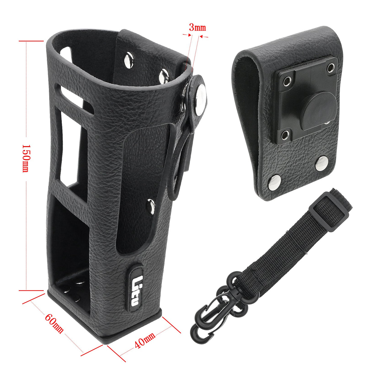 Hard Leather Carry Case, Fits Motorola Mtp8500, Mtp8500ex Two-Way Radio Case Cameron Sino Technology Limited