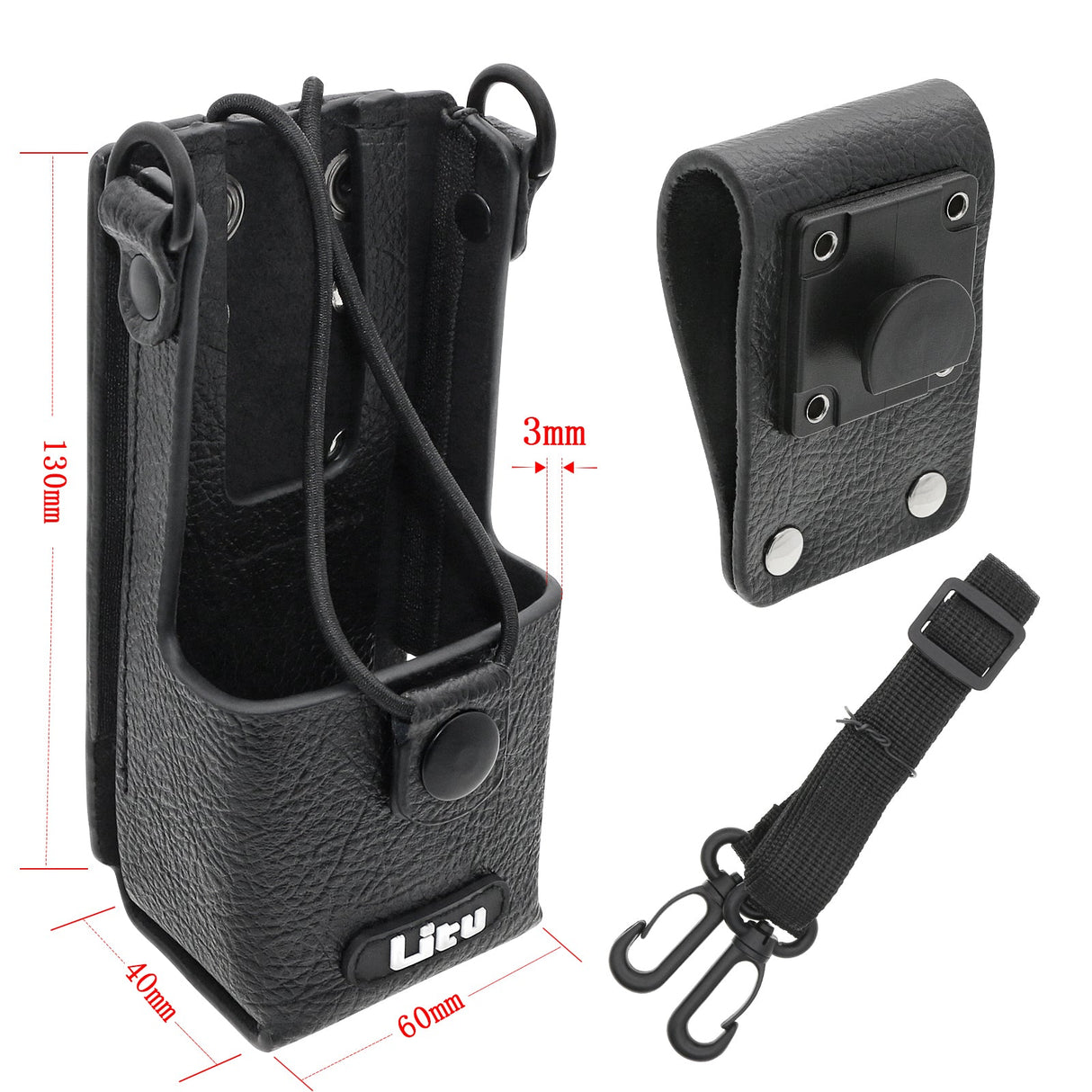 Hard Leather Carry Case, Fits Motorola two-way radio Cp040, Dp1400 Two-Way Radio Case Cameron Sino Technology Limited