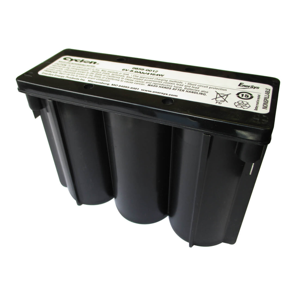 Hawker Cyclon Battery Fit's 0859-0012, 6v 8ah Sealed Lead Acid (Special) Hawker Cyclon