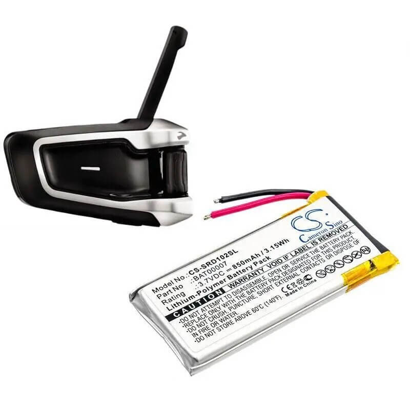 Headset Battery For Cardo, Packtalk Duo, Scala Rider Packtalk 3.7v, 850mah - 3.15wh Wireless Headset Cameron Sino Technology Limited
