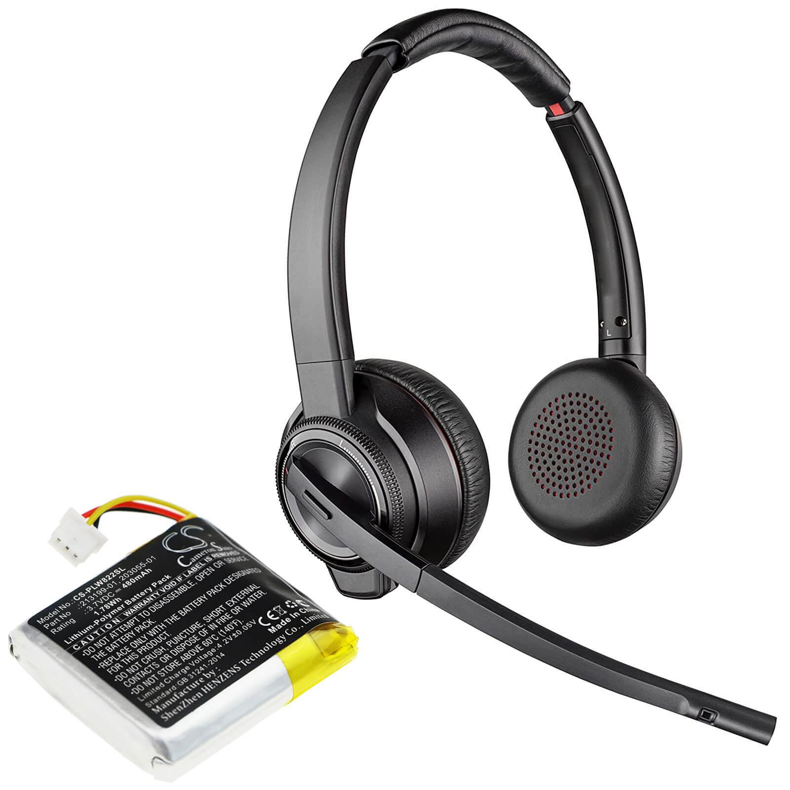 Batteria Di Ricambio POLY-AUDIO Per SAVI 8240/8245 – 140 MAh, Compatibile Plantronics