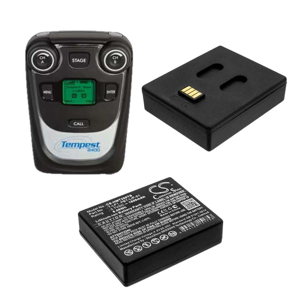 Headset Battery suitable for HME Tempest 2.4GHz beltstation, 1800 mAh 3.7 V, 6.66Wh Wireless Headset Cameron Sino Technology Limited