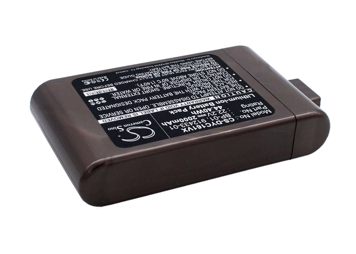 22.2V, Li-ion, 2000mAh, Vacuum battery fits Dyson, D12 Cordless Vacuum, Dc16, Dc-16, 44.40Wh Vacuum Cameron Sino Technology Limited
