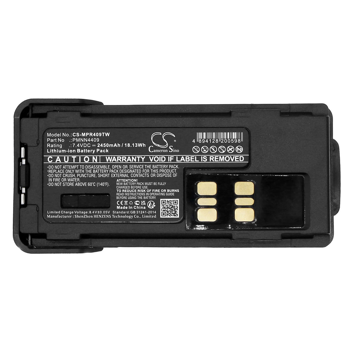 Impres 7.4V, Li-ion, 2450mAh, Two-Way Radio, Battery fits Motorola, Apx2000, Apx3000, 18.13Wh Two-Way Radio Cameron Sino Technology Limited