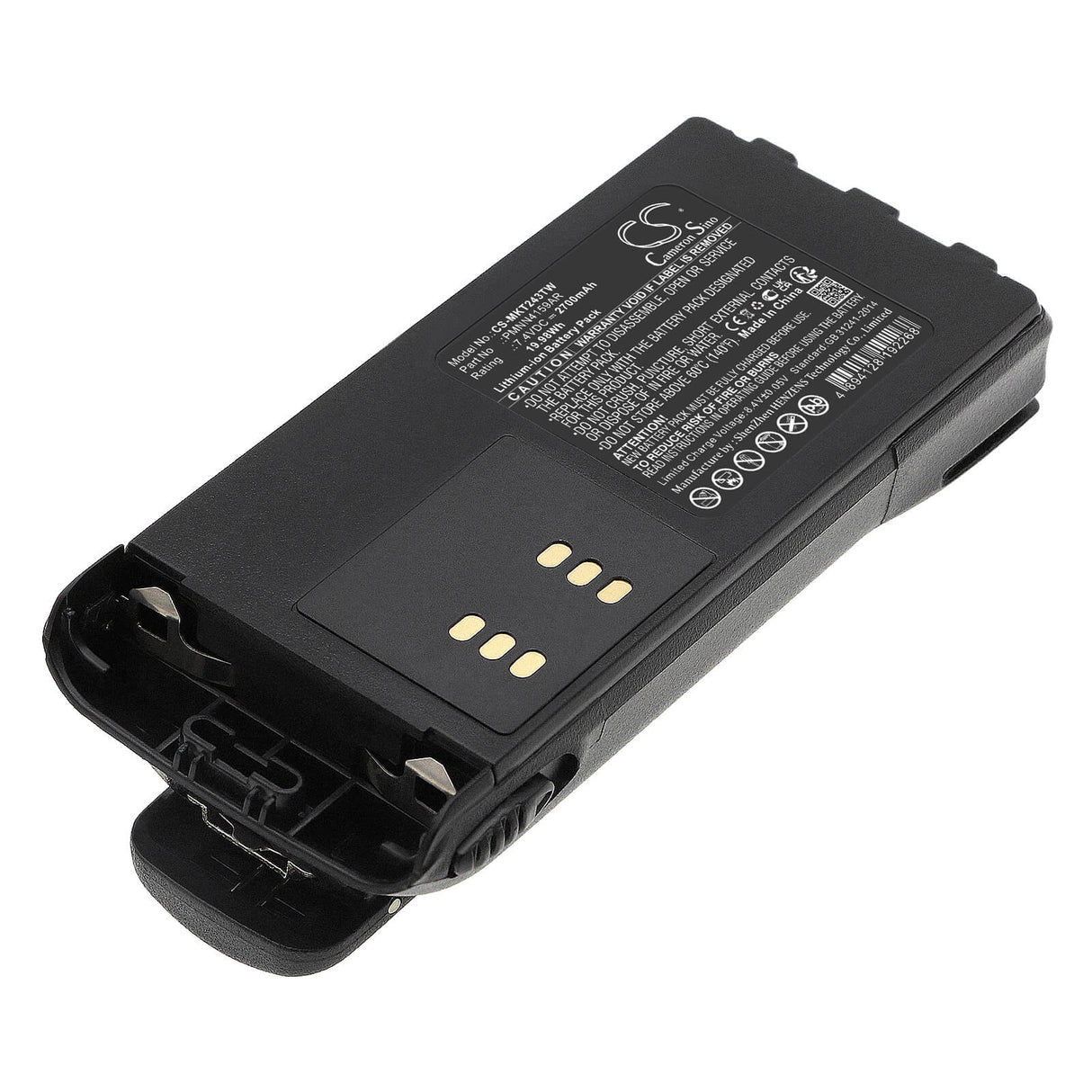 7.4V, Li-ion, 2700mAh, Two-Way Radio battery fits Motorola, Hmnn4151, Gp1280, Gp140, 19.98Wh Two-Way Radio Cameron Sino Technology Limited
