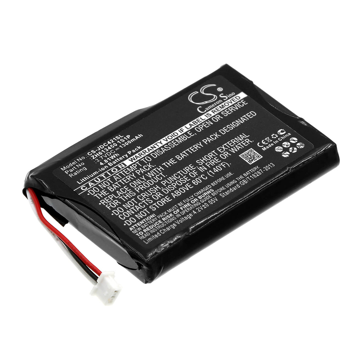 Li-ion Amplifier Battery For Jds Labs C5, C5d, C421 3.7v, 1300mah - 4.81wh Amplifier Cameron Sino Technology Limited