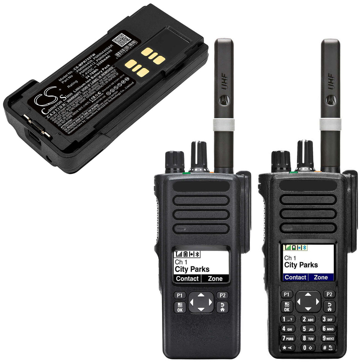 Li-ion Battery For Motorola, Dp2600e, Dp4000, Dp4400 7.4v, 3350mah - 24.79wh Two-Way Radio Cameron Sino Technology Limited