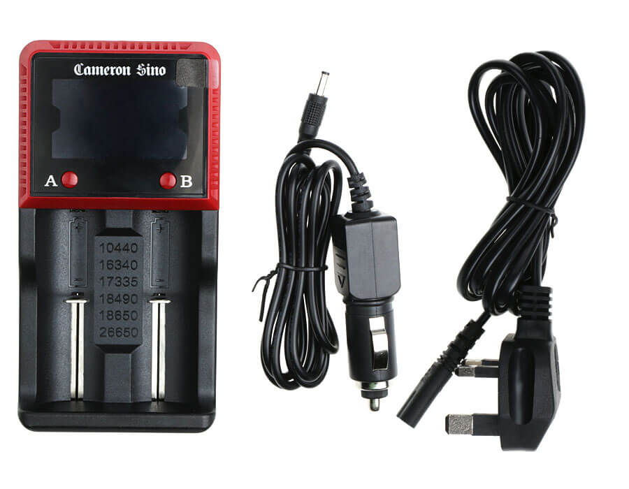 Mains Double Slot Charger For Aa, Aaa 18650 Charges Nimh & Lithium Ion Cells Uk Plug Battery Charger Cameron Sino Technology Limited