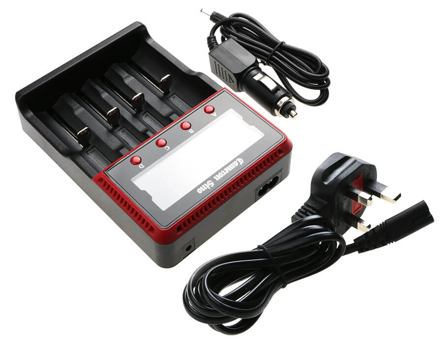Mains Four Slot Charger For Aa, Aaa 18650 Charges Nimh & Lithium Ion Cells Uk Plug Battery Charger Cameron Sino Technology Limited