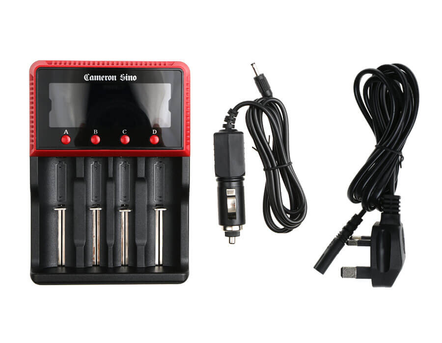 Mains Four Slot Charger For Aa, Aaa 18650 Charges Nimh & Lithium Ion Cells Uk Plug Battery Charger Cameron Sino Technology Limited