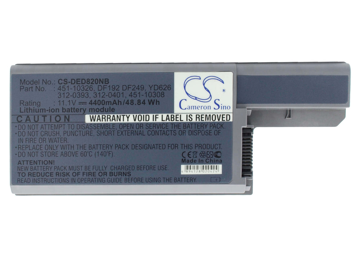 Metallic Grey Battery For Dell Latitude D531, Latitude D820, Precision M65 11.1v, 4400mah - 48.84wh Notebook, Laptop Cameron Sino Technology Limited