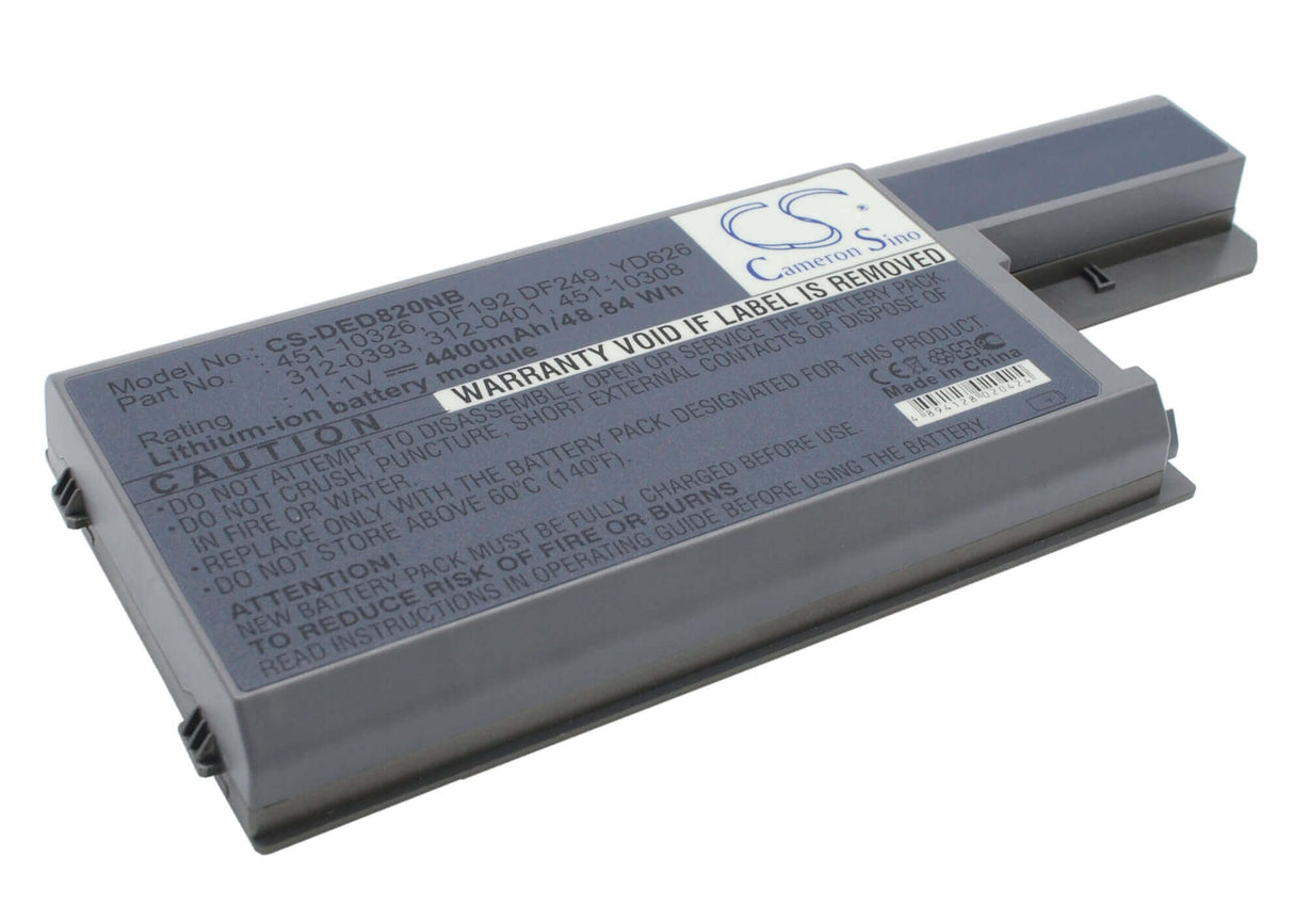 Metallic Grey Battery For Dell Latitude D531, Latitude D820, Precision M65 11.1v, 4400mah - 48.84wh Notebook, Laptop Cameron Sino Technology Limited