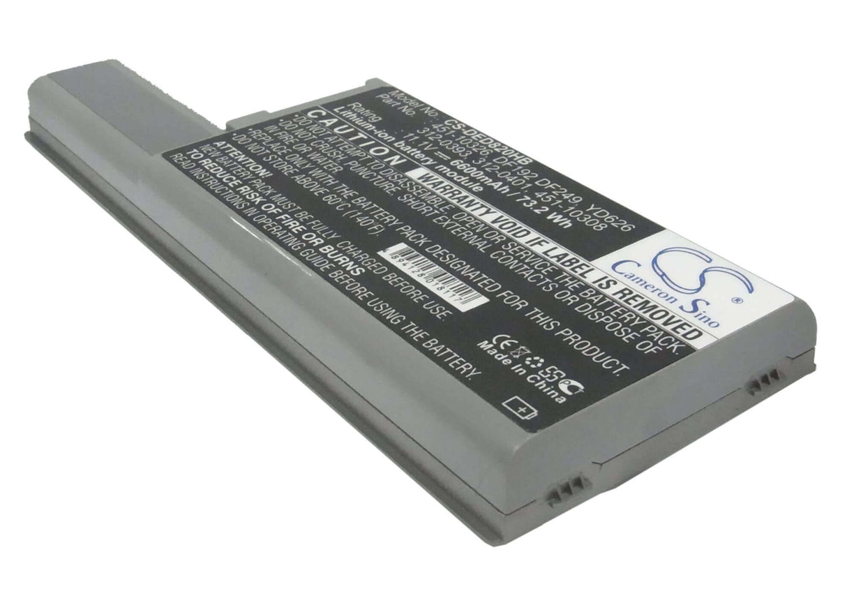 Metallic Grey Battery For Dell Latitude D531, Latitude D820/830, Precision M65 11.1v, 6600mah - 73.26wh Notebook, Laptop Cameron Sino Technology Limited