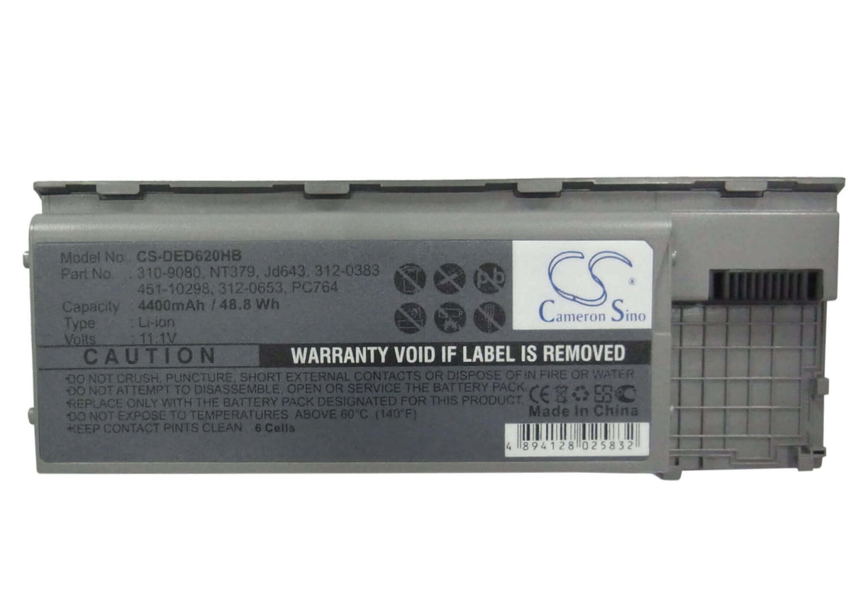 Metallic Grey Battery For Dell Latitude D620, Latitude D630, Precision M2300 11.1v, 4400mah - 48.84wh Notebook, Laptop Cameron Sino Technology Limited
