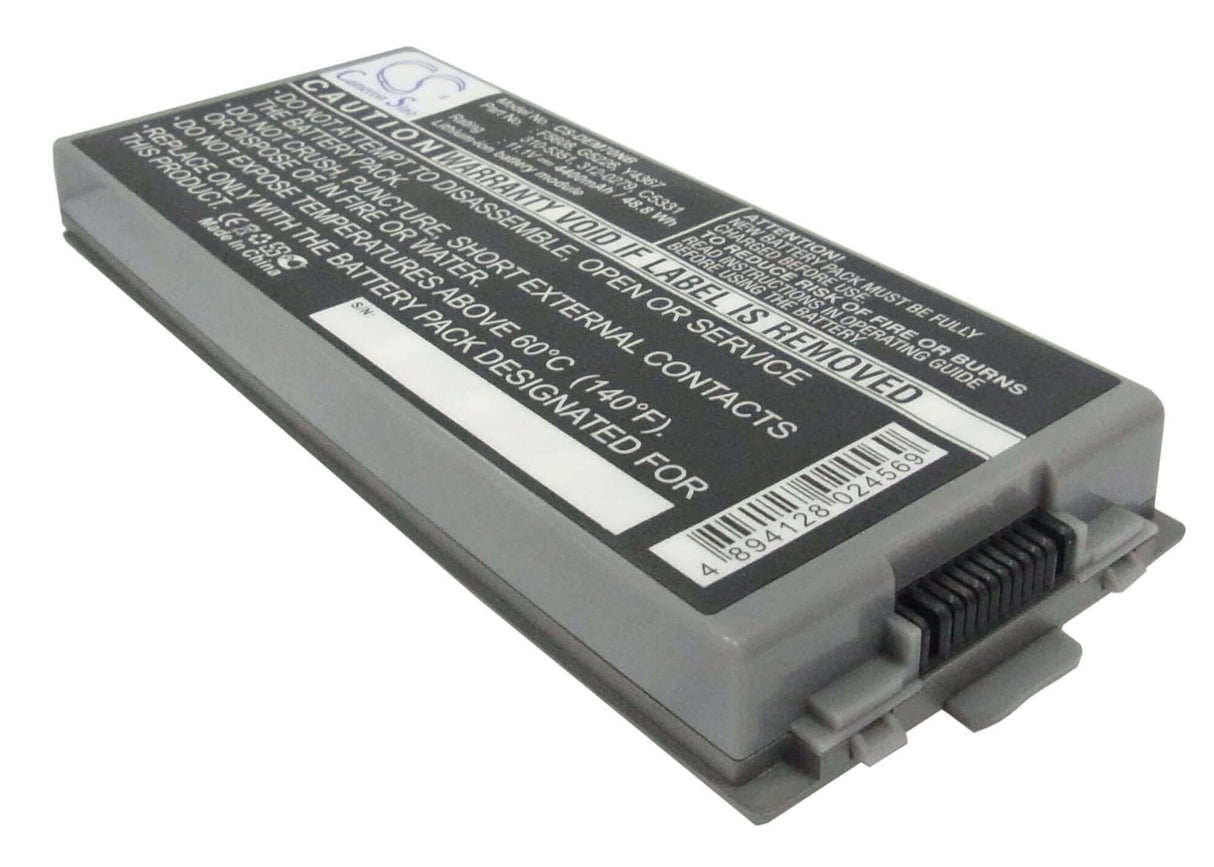 Metallic Grey Battery For Dell Latitude D810, Precision M70 11.1v, 4400mah - 48.84wh Notebook, Laptop Cameron Sino Technology Limited