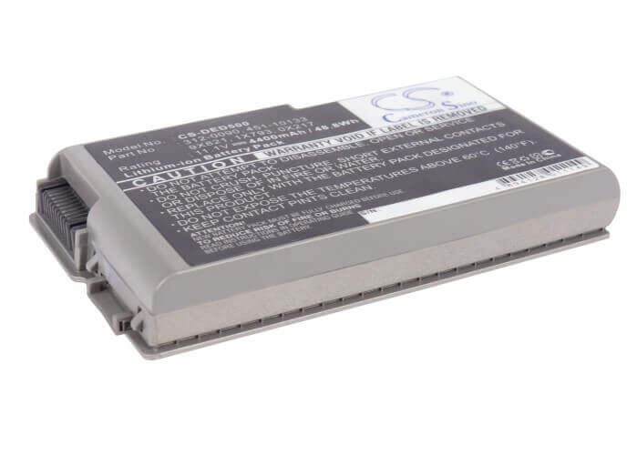 Metallic Silver Battery For Dell Inspiron 500m, Inspiron 510m, Inspiron 600m 11.1v, 4400mah - 48.84wh Notebook, Laptop Cameron Sino Technology Limited