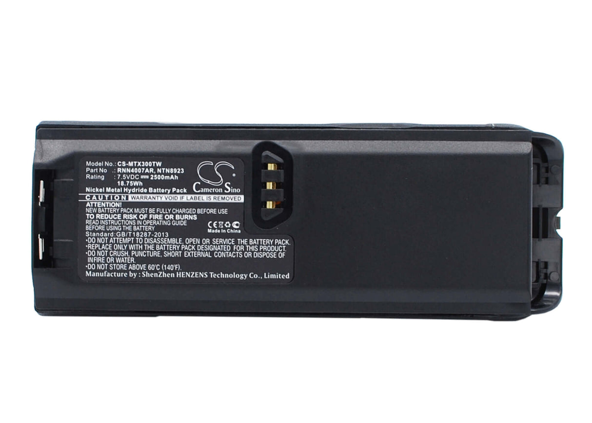 Nimh, 2500mah Two-Way radio battery For Motorola Xts3000, Xts3500, Xts5000 7.5v, 18.75wh Two-Way Radio Cameron Sino Technology Limited