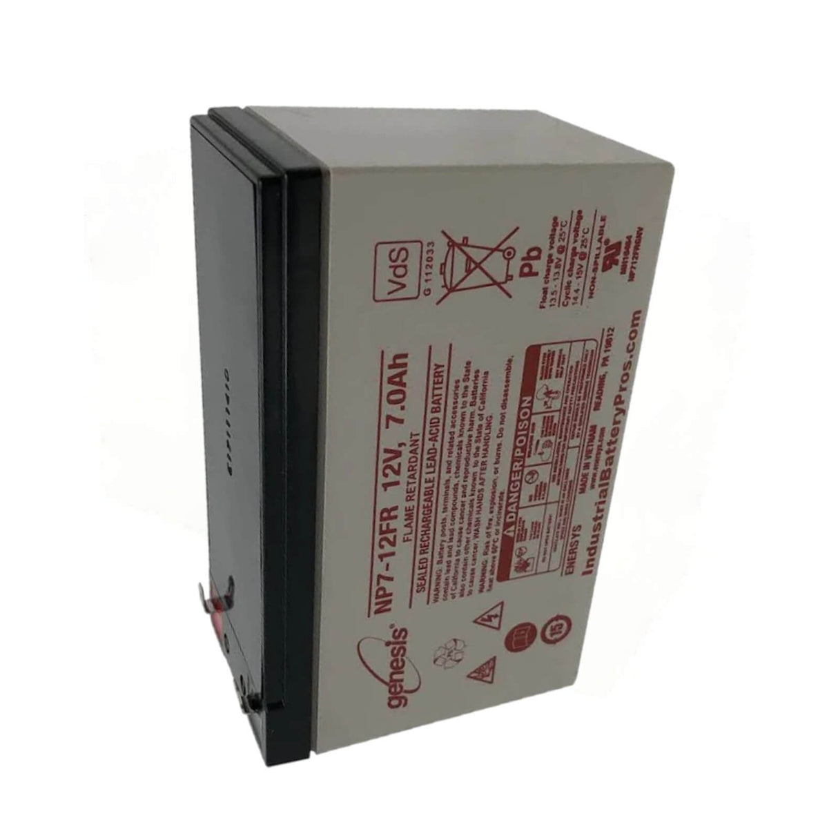 NP7-12FR Battery with Flame Retardant Case from Enersys Genesis (F1) Sealed Lead Acid (Special) Enersys