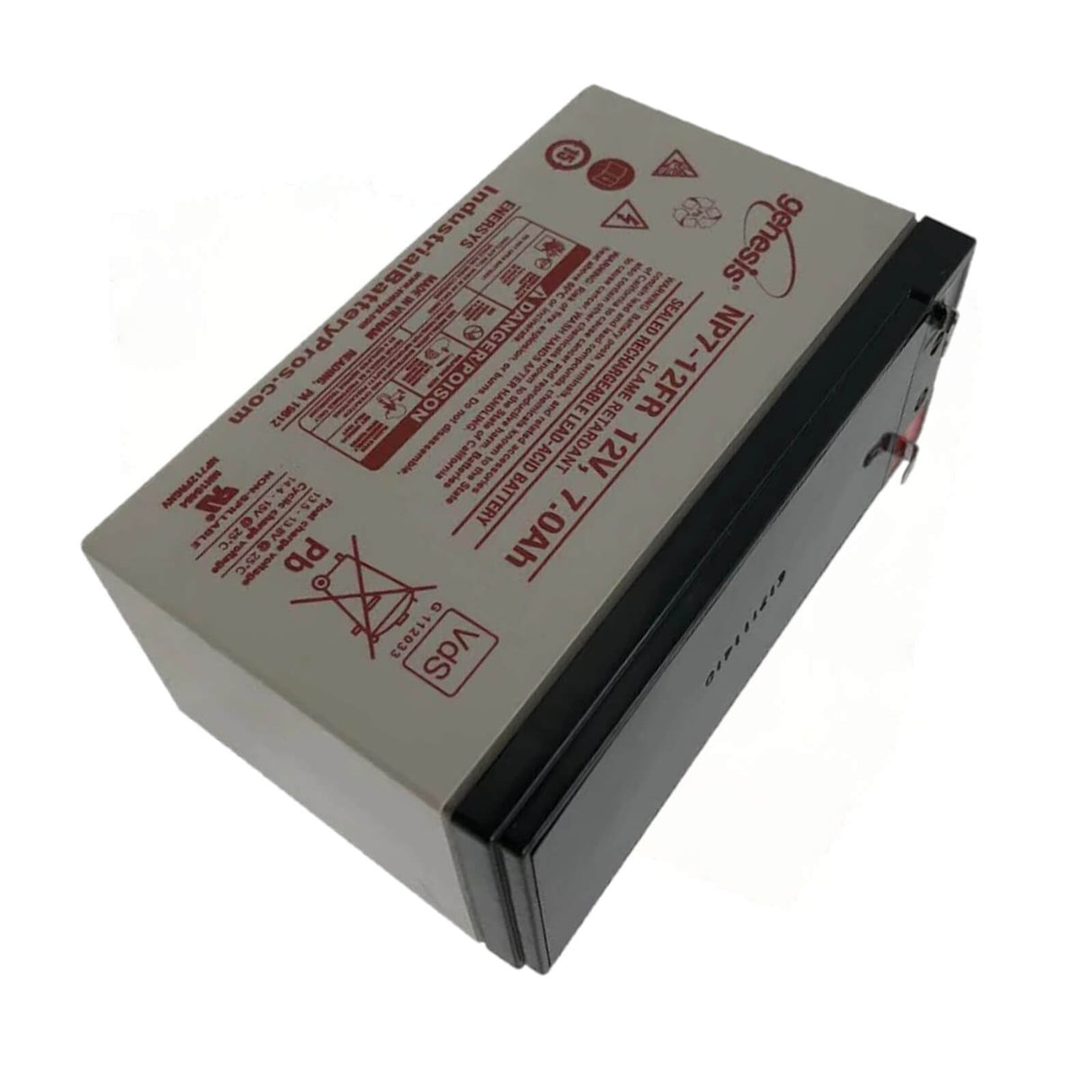 NP7-12FR Battery with Flame Retardant Case from Enersys Genesis (F1) Sealed Lead Acid (Special) Enersys