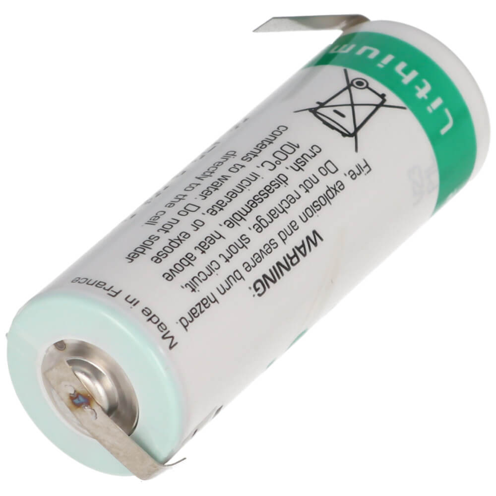 Opposite-tabbed Saft Ls17500 A Size 3.6v 3600mah Battery Saft Batteries Saft Lithium Batteries