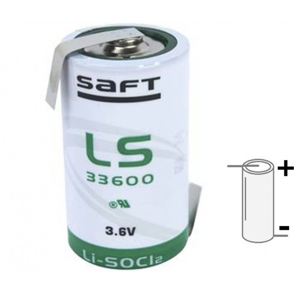 Opposite Tabs C-size 3.6v 7700mah Saft Ls26500 Lithium Battery Saft Batteries Saft Lithium Batteries