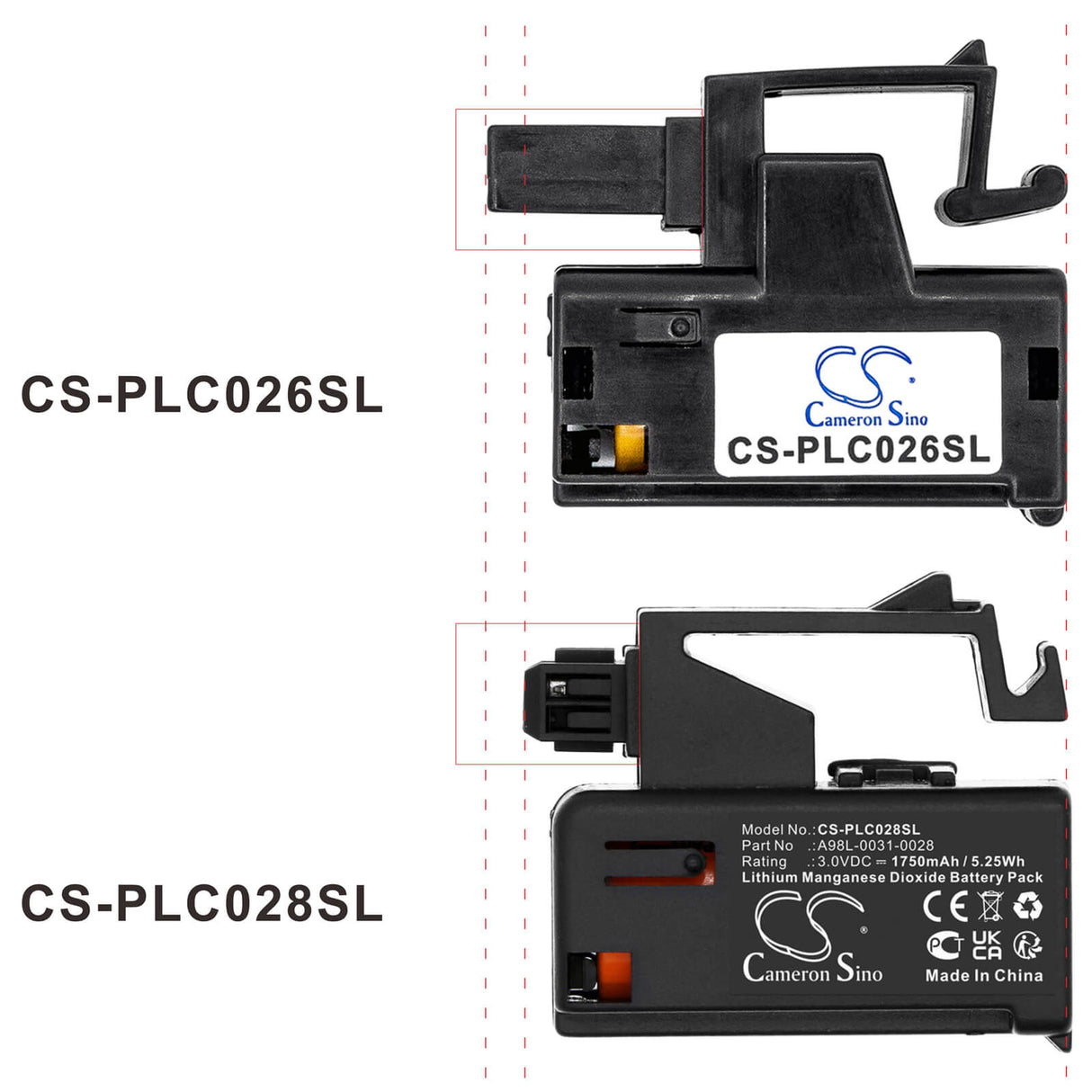 PLC Battery for Fanuc A02b-0309-k102 3.0v, 1750mah - 5.25wh PLC Cameron Sino Technology Limited