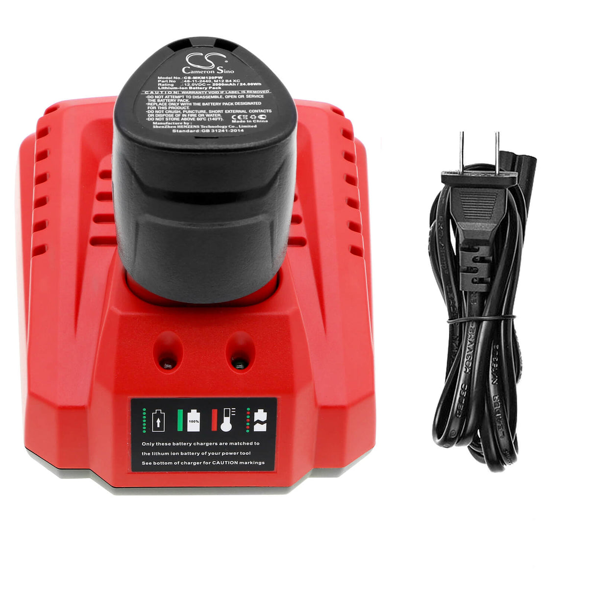 Chargeur d'outils électriques compatible avec Milwaukee Li-ion 12v C12 Fm, C12 Hz, C12 Hz-0, Chargeur d'outils électriques Cameron Sino Technology Limited (Outils électriques)