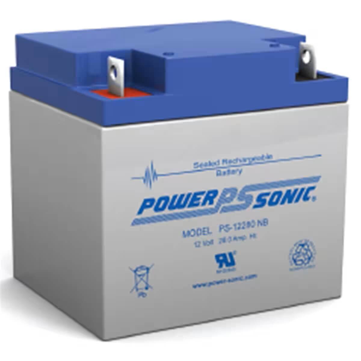 Powersonic PS-12280 12 Volt 28 Amp Hour Sealed Lead Acid Battery Sealed Lead Acid (Special) Power-Sonic
