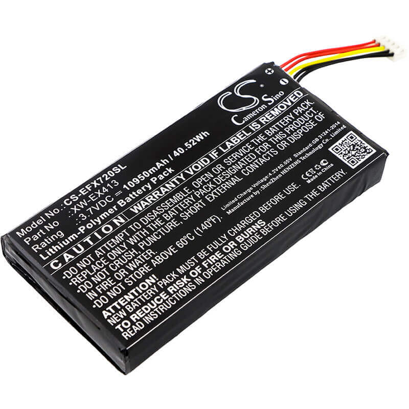 3.7V, Li-Polymer, 10950mAh, Equipment battery fits Ideal, Exfo, R230052, MAX-5205, Max-710b, 40.52Wh Equipment, Survey, Test Cameron Sino Technology Limited