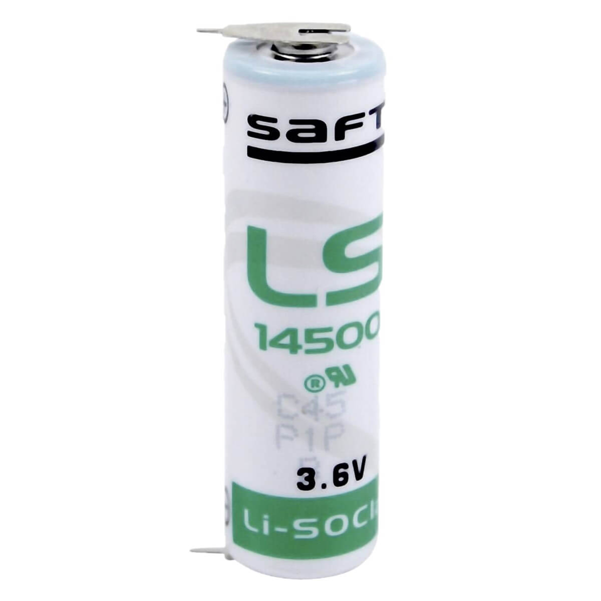 Saft Batteries Ls14500 Aa 3.6v 2600mah Lithium Battery With Pc Pins On Positive & Negative Terminals Saft Batteries Saft Lithium Batteries