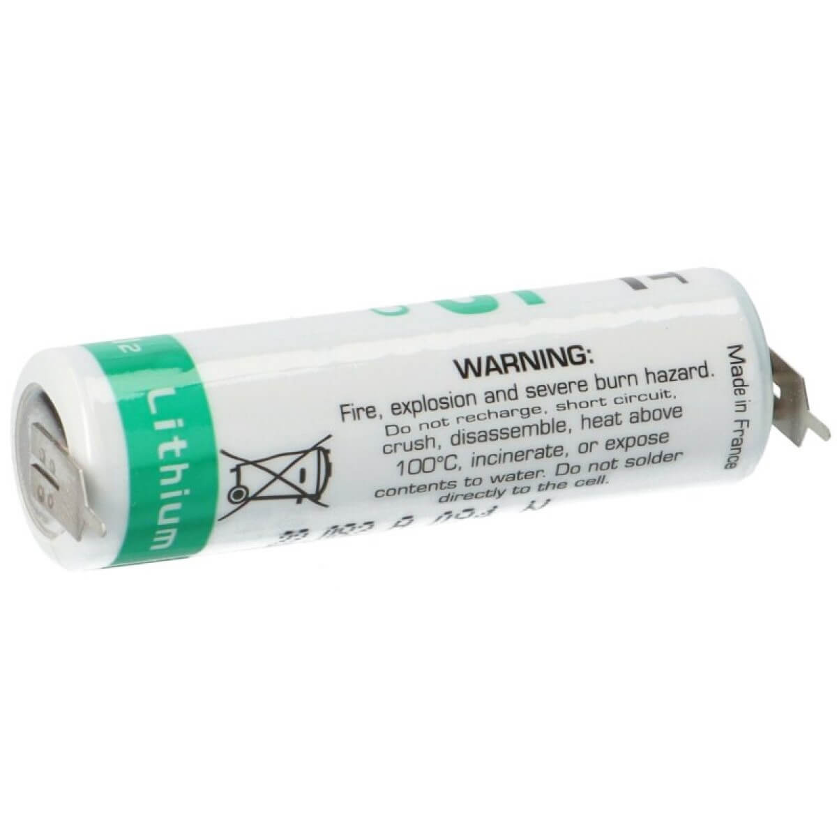 Saft Batteries Ls14500 Aa 3.6v 2600mah Lithium Battery With Pc Pins On Positive & Negative Terminals Saft Batteries Saft Lithium Batteries