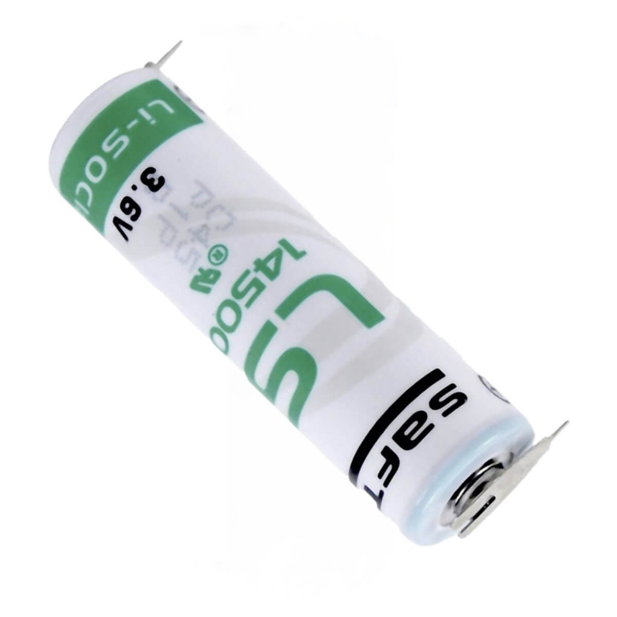 Saft Batteries Ls14500 Aa 3.6v 2600mah Lithium Battery With Pc Pins On Positive & Negative Terminals Saft Batteries Saft Lithium Batteries