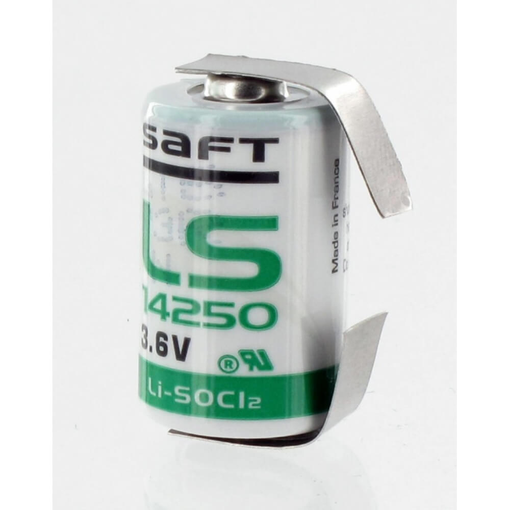 Saft Lithium Battery Ls14250, 1/2 Aa 3.6v 1200mah With Parallel Tabs Saft Batteries Saft Lithium Batteries