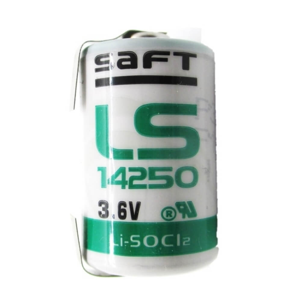 Saft Lithium Battery Ls14250, 1/2 Aa 3.6v 1200mah With Parallel Tabs Saft Batteries Saft Lithium Batteries