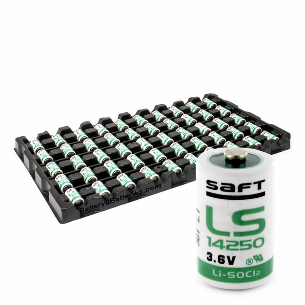 Saft Ls14250 1/2 Aa 3.6v Batterie au lithium Plateau - Pack de 50 Batteries Saft Batteries au lithium Saft