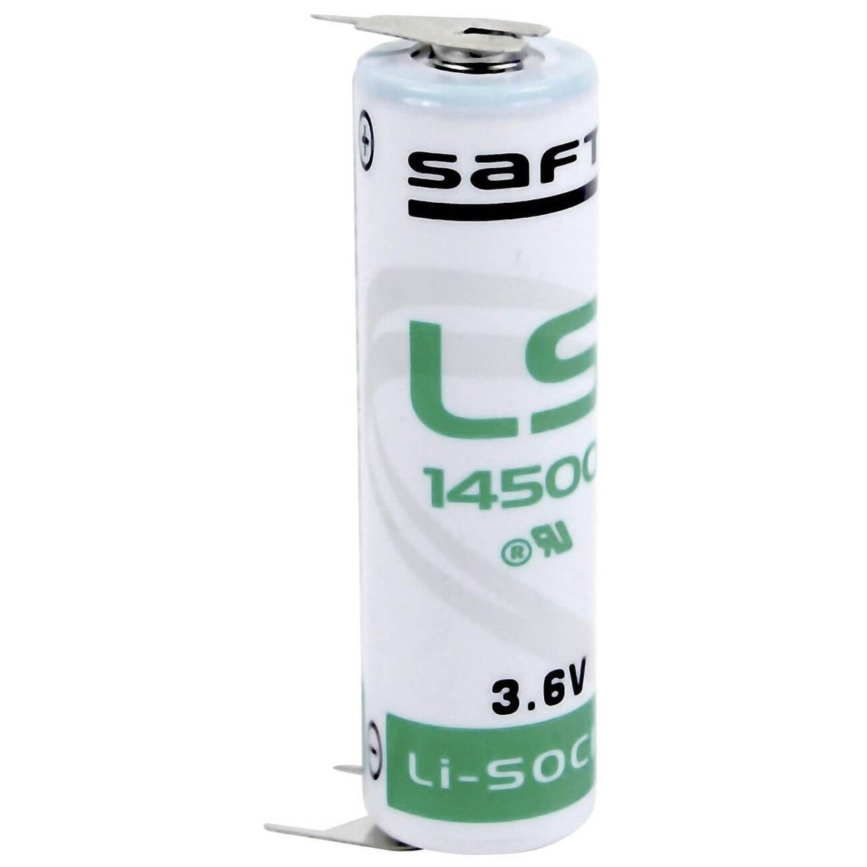 Saft Ls14500 Aa Lithium Battery 3.6v 2600mah With Dual Negative Pins & Single Positive Pin Saft Batteries Saft Lithium Batteries