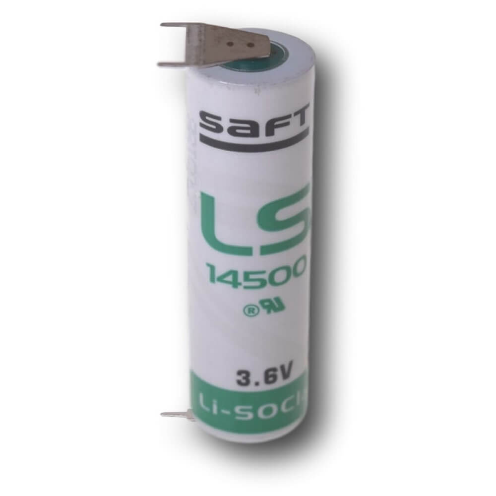 Saft Ls14500 Aa Lithium Battery 3.6v 2600mah With Dual Positive Pins & Single Negative Pin Saft Batteries Saft Lithium Batteries