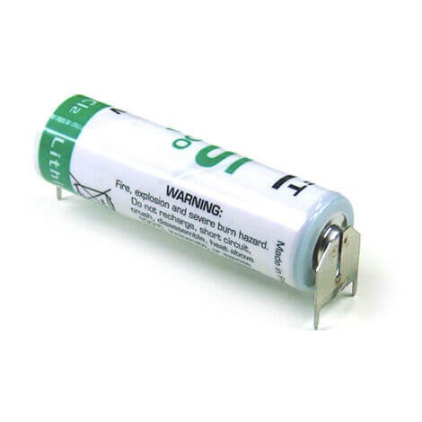 Saft Ls14500 Aa Lithium Battery 3.6v 2600mah With Dual Positive Pins & Single Negative Pin Saft Batteries Saft Lithium Batteries