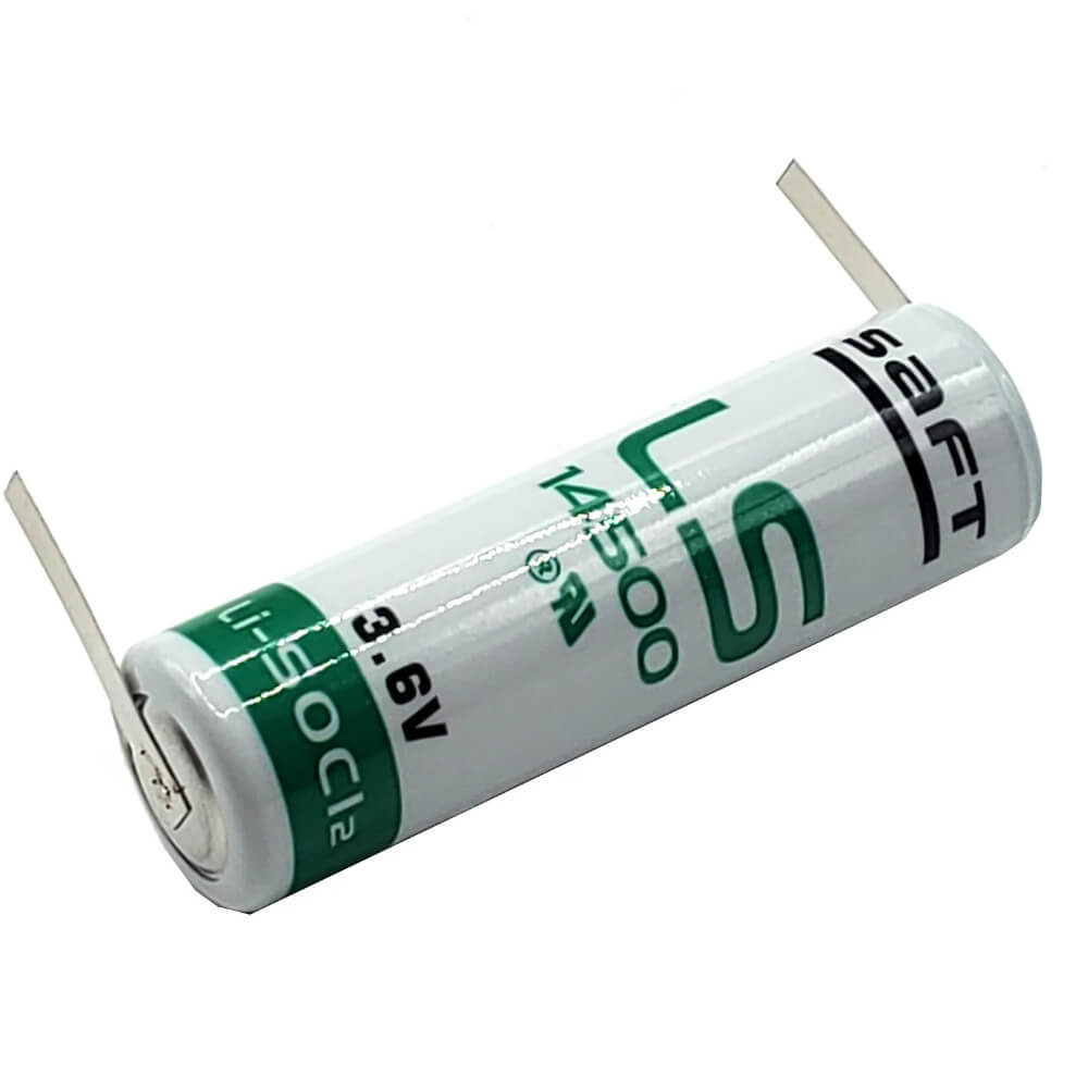 Saft Ls14500-sts Aa 3.6v 2600mah Lithium Battery With Solder Tabs Saft Batteries Saft Lithium Batteries